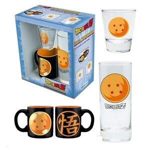 Dragon‎ Ball Z ABYstyle Gift Set Espresso Mug Shot Glass and Drinking Glass NEW